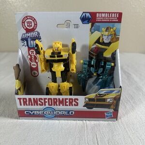 New Transformers CYBERWORLD Bumblebee Armored Cyber Changers 4 In. Action Figure